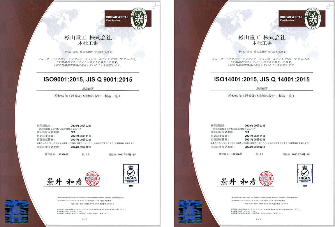 ISO9001・ISO14001